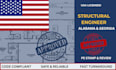 licensed architect and structural engineer pe stamp in alabama and georg