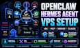 install setup openclaw, hermes agent, n8n mcp claude code, vps docker telegram