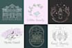 design modern botanical boho logo design