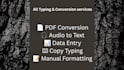 professional PDF conversion and typing service