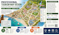design a clear tourism map for visitor navigation and destination experience