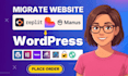 migrate lovable or replit to wordpress website using elementor