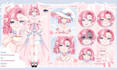 anime vtuber ref sheet vtuber oc live2d character sheet, custom anime oc sheet