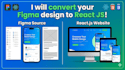 convert figma design to react js website