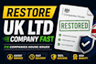 restore dissolved UK ltd company and fix companies house issues