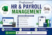 provide professional HR payroll management using excel