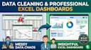 clean messy data and create professional excel dashboards