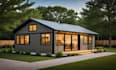 draw container home shed cabin barndominium pole barn modular architecture plan