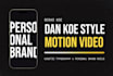 create dan koe style motion video, minimalist kinetic typography reels