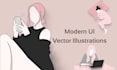 modern UI vector illustrations for apps and websites