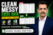 clean format and organize messy excel or CSV data
