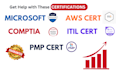 help you pass microsoft, AWS, comptia, pmp certification