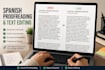 proofread and edit spanish texts professionally