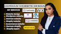 professional german wordpress website shopify store  wix web design