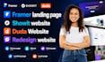 design framer, showit, duda website that ranks on goggle