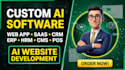 build ai website, ai saas website, web app, crm, erp, hrm, cms, pos, ai software