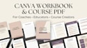 design a professional coaching workbook, course PDF or canva guide