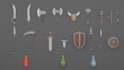 create high quality low poly weapons, props and game assets