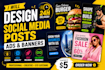 design professional social media posts for facebook and instagram