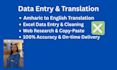 do data entry, typing and excel work