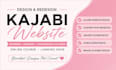 design kajabi website, feminine, online course, redesign landing page in kajabi