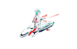 design space girl illustration logo