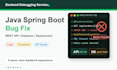 fix java spring boot backend bugs and API issues