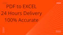 convert PDF to excel accurately in 24 hours fast data entry