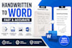 convert handwritten notes to word