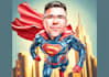 draw premium superhero caricature character