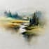 do creative watercolor landscape art