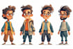 create a custom  simple flat character illustrations