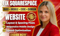 fix squarespace bugs, mobile issues, custom code, dns or connect domain expertly