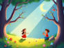create high quality magical illustrated characters for kids storytelling