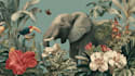 draw an animal and botanical illustration
