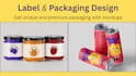 design premium product label and packaging design