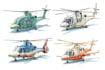 draw helicopter , airplane , aircraft , into vector style