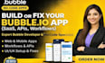 build no code web app, bubble io developer, glide, adalo web app development