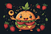 design custom and fun food design illustration