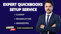do bookkeeping, cleanup, reconciliation in quickbooks online