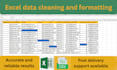 do excel data cleaning, formatting, merging and CSV data cleanup