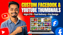 design creative facebook and youtube thumbnails