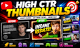 create high CTR youtube thumbnails