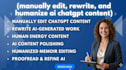 manually edit, rewrite, and humanize ai chatgpt content