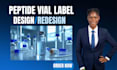 design peptide, sarms, supplement labels, packaging and 3d mockups