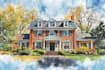 hand draw architectural home building portrait