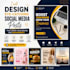 modern social media posts and banners