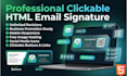 design professional clickable HTML email signature