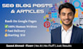 write SEO optimized blog posts and articles for your website