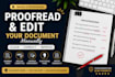 proofread and edit your document manually